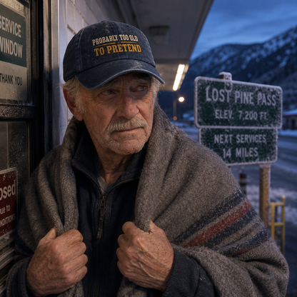 "Probably Too Old To Pretend" Vintage Washed Cap