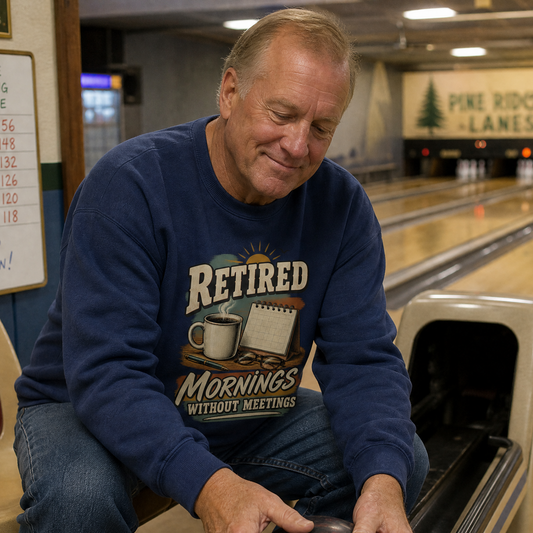 "Retired. Mornings Without Meetings" Vintage Sweatshirt
