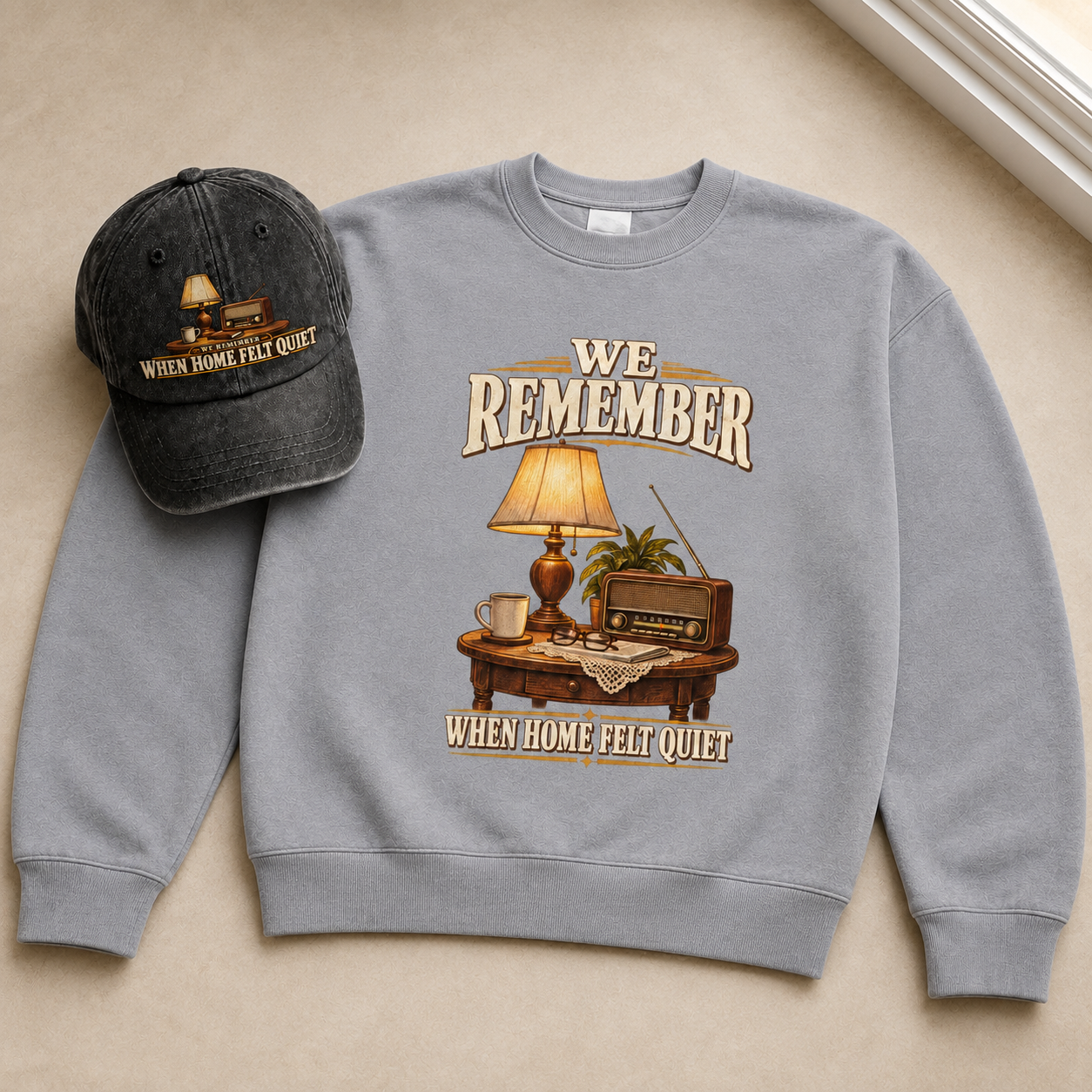 "We Remember When Home Felt Quiet" Vintage Sweatshirt