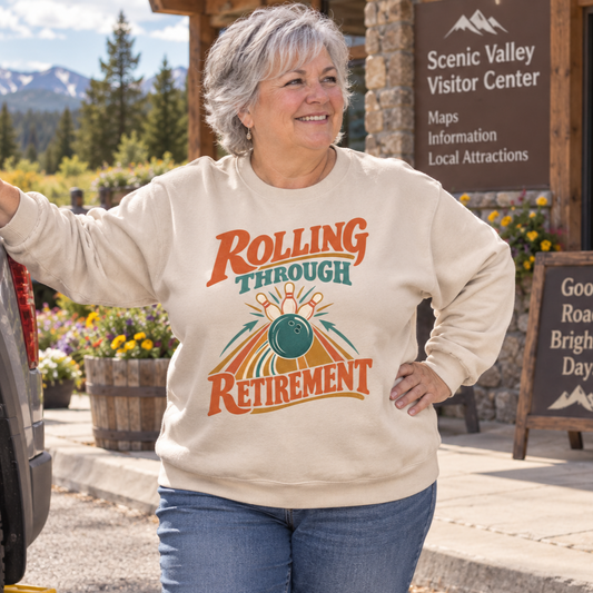 "Rolling Through Retirement" Vintage Sweatshirt