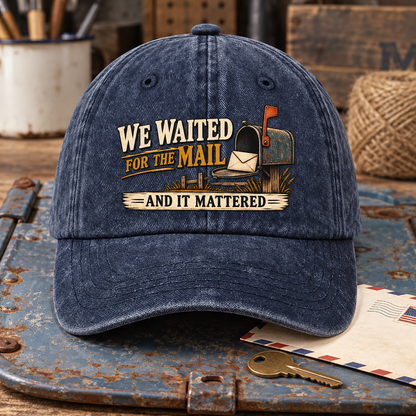 "We Waited For The Mail And It Mattered" Vintage Washed Cap
