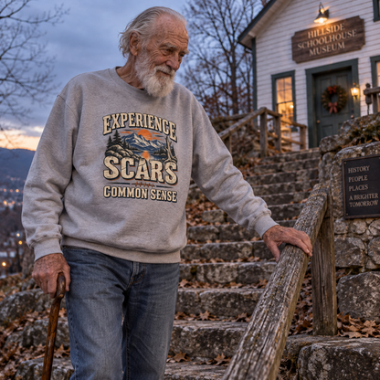 "Experience Scars. Common Sense" Vintage Sweatshirt
