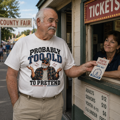 "Probably Too Old To Pretend" Vintage T-Shirt