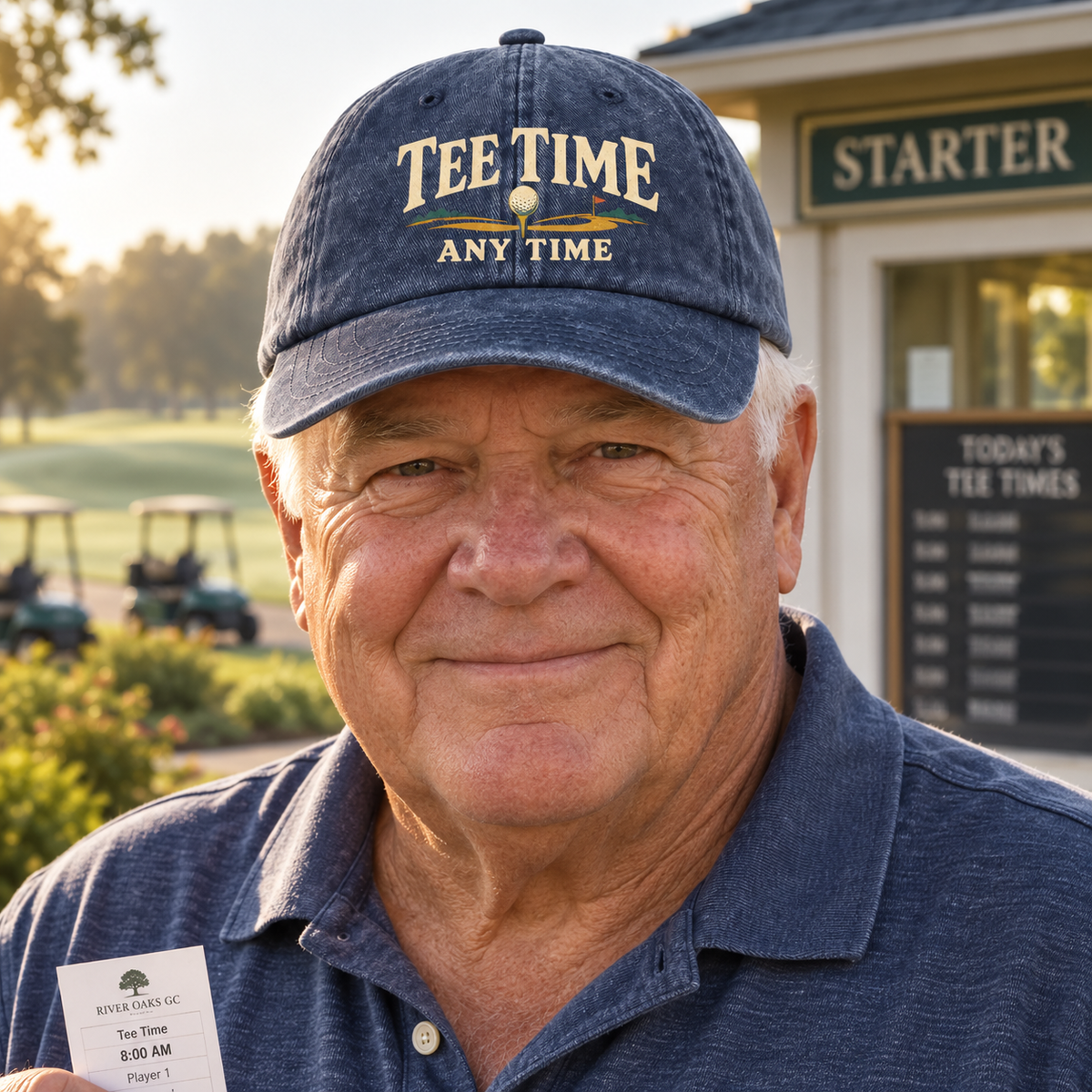 "Tee Time Any Time" Vintage Washed Cap