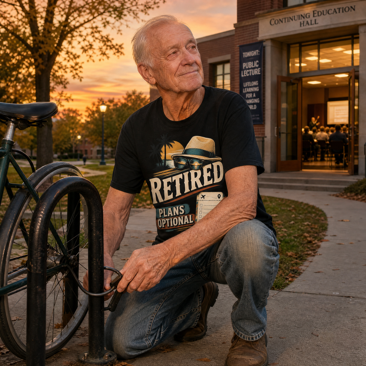 "Retired. Plans Optional" Vintage T-Shirt