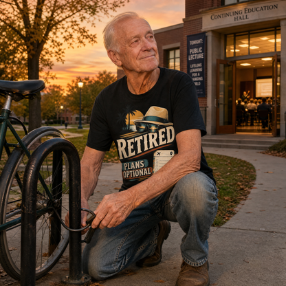 "Retired. Plans Optional" Vintage T-Shirt