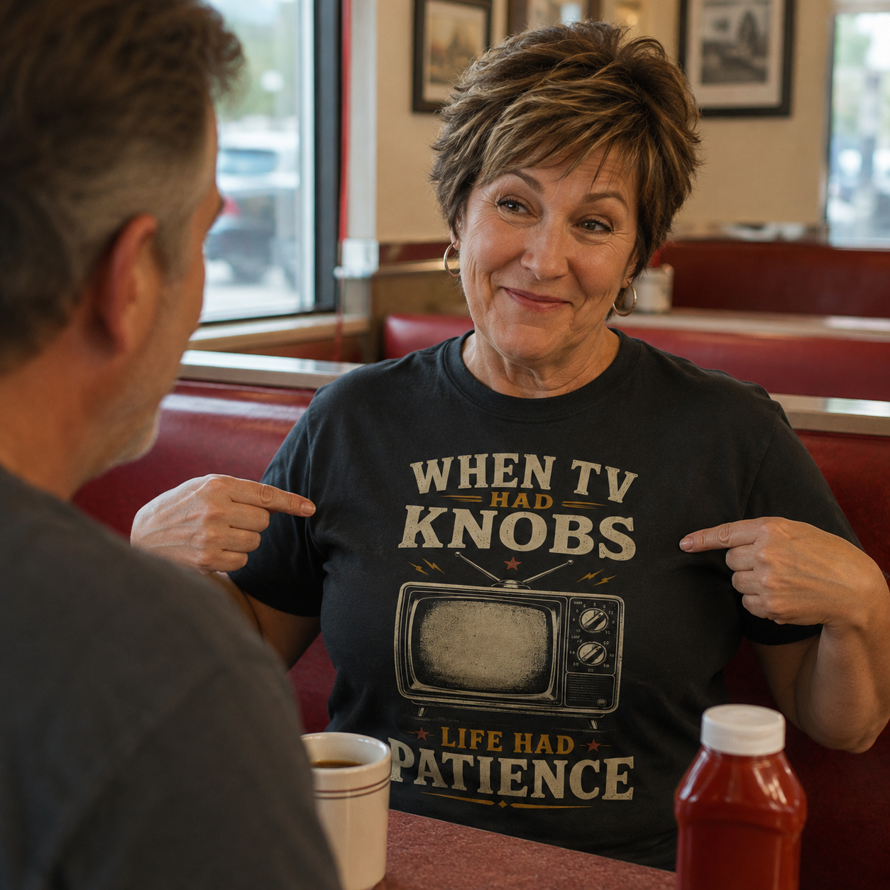 "When TV Had Knobs, Life Had Patience" Vintage T-Shirt