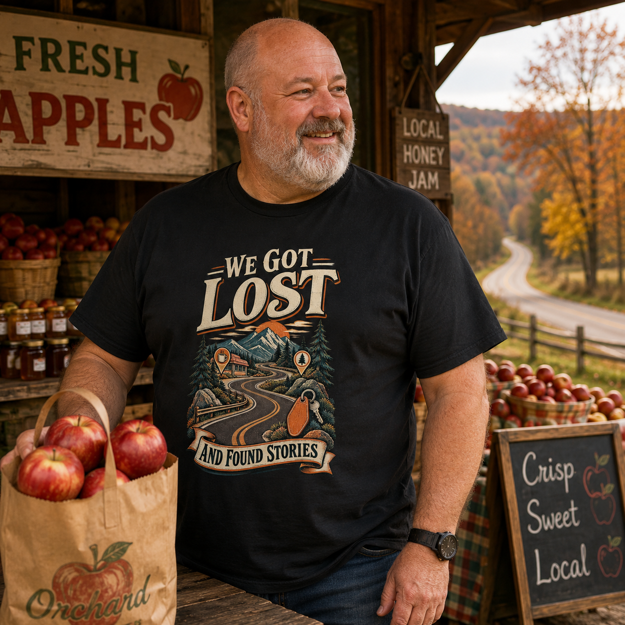 "We Got Lost And Found Stories" Vintage T-Shirt