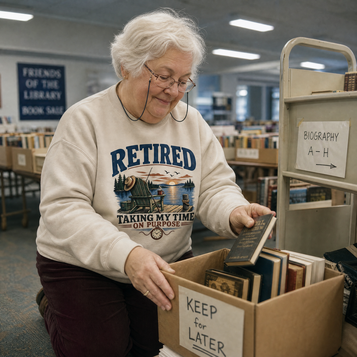 "Retired. Taking My Time On Purpose" Vintage Sweatshirt