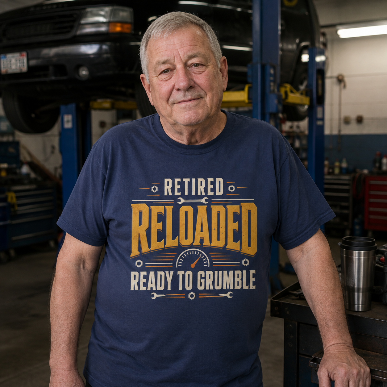 "Retired. Reloaded. Ready to Grumble" Vintage T-Shirt