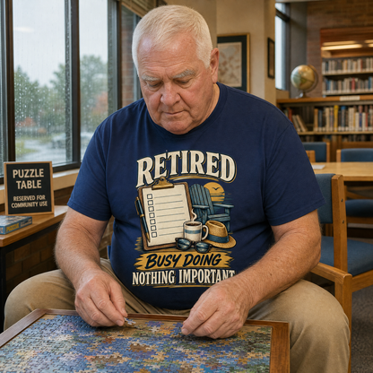 "Retired. Busy Doing Nothing Important" Vintage T-Shirt