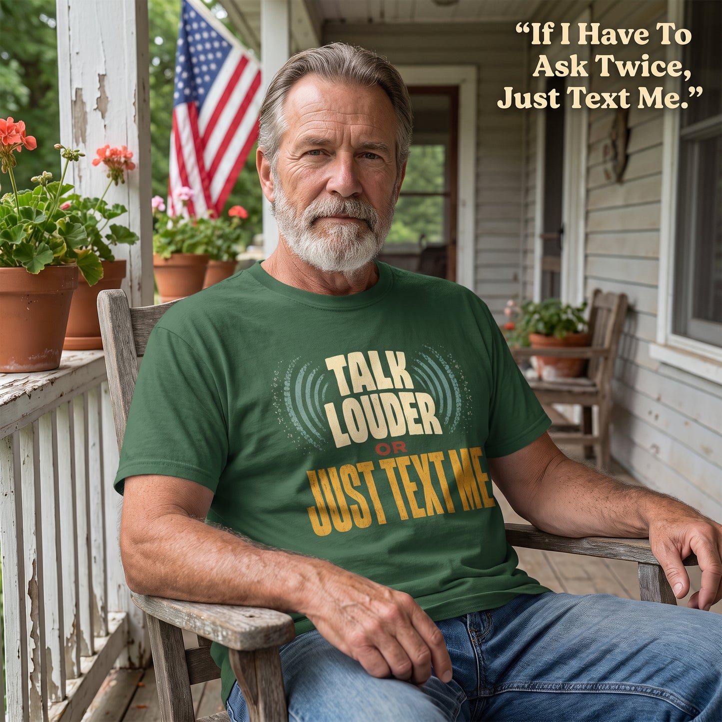 "Talk Louder or Just Text Me" Funny Vintage T-Shirt