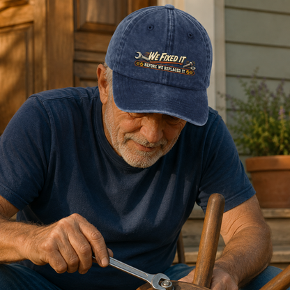 "We Fixed It Before We Replaced It" Vintage Washed Cap