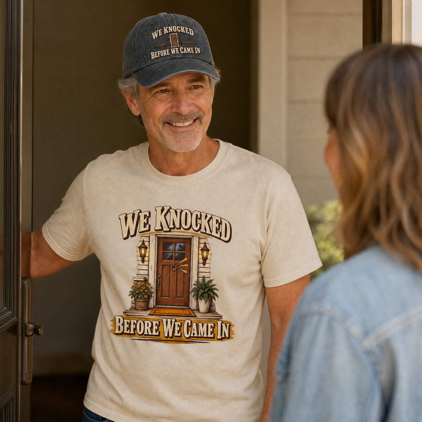 "We Knocked Before We Came In" Vintage T-Shirt