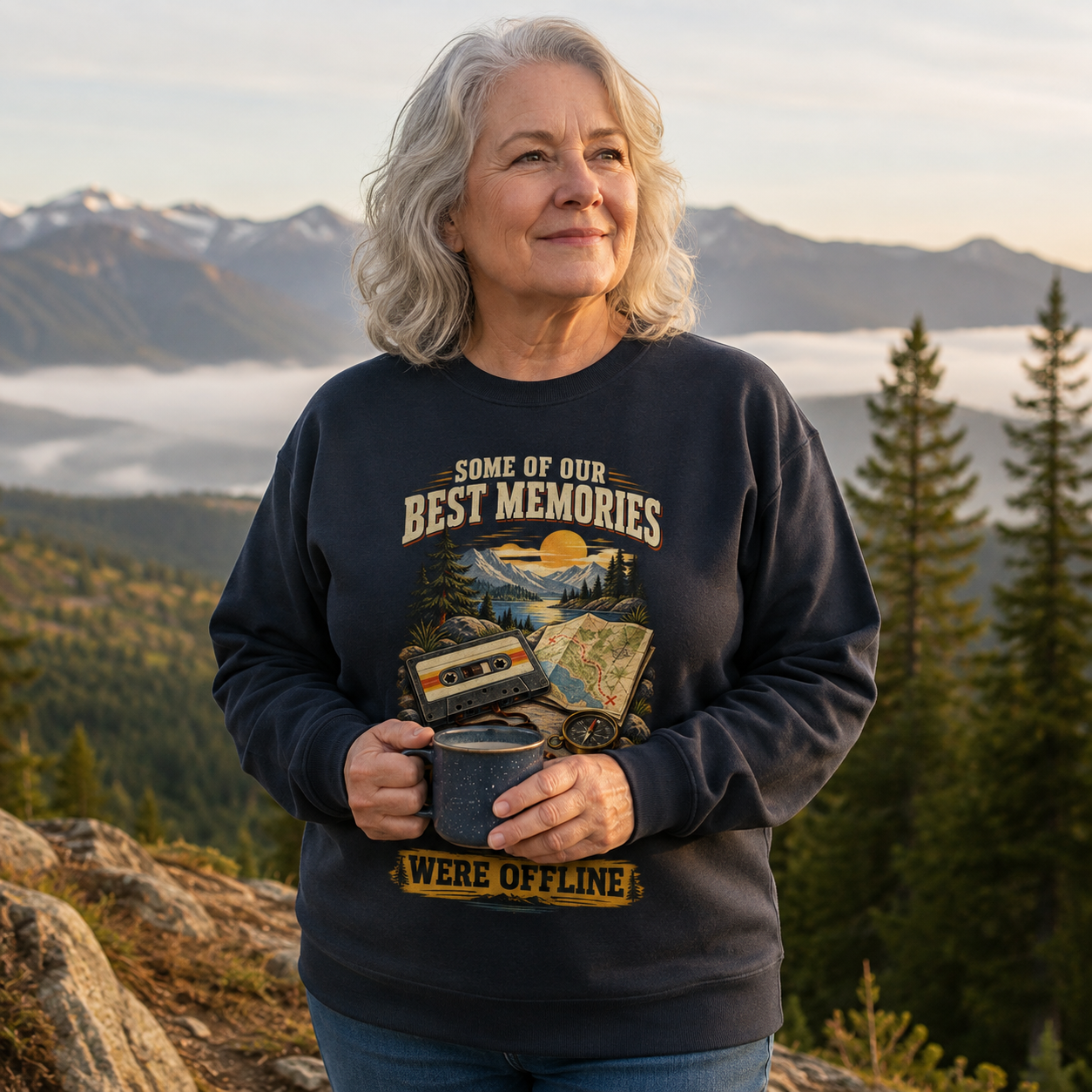 "Some Of Our Best Memories Were Offline" Vintage Sweatshirt