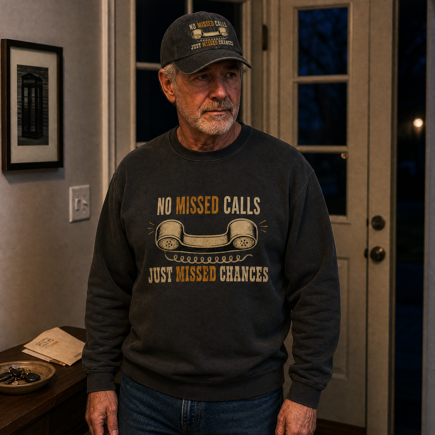 "No Missed Calls. Just Missed Chances" Vintage Sweatshirt