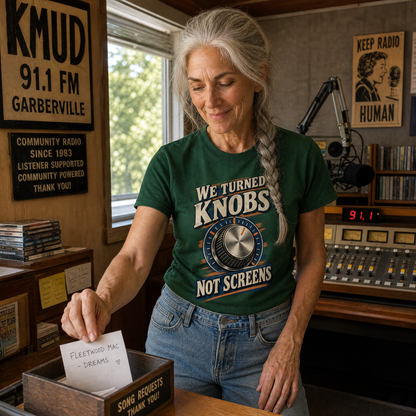 "We Turned Knobs. Not Screens" Vintage T-Shirt