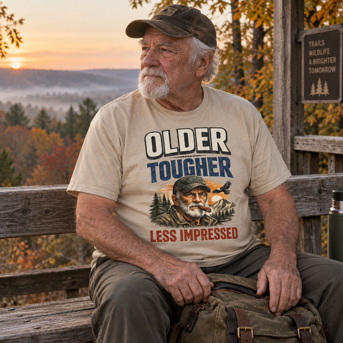 "Older Tougher Less Impressed" Vintage T-Shirt
