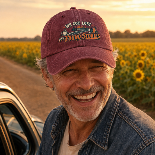 "We Got Lost And Found Stories" Vintage Washed Cap