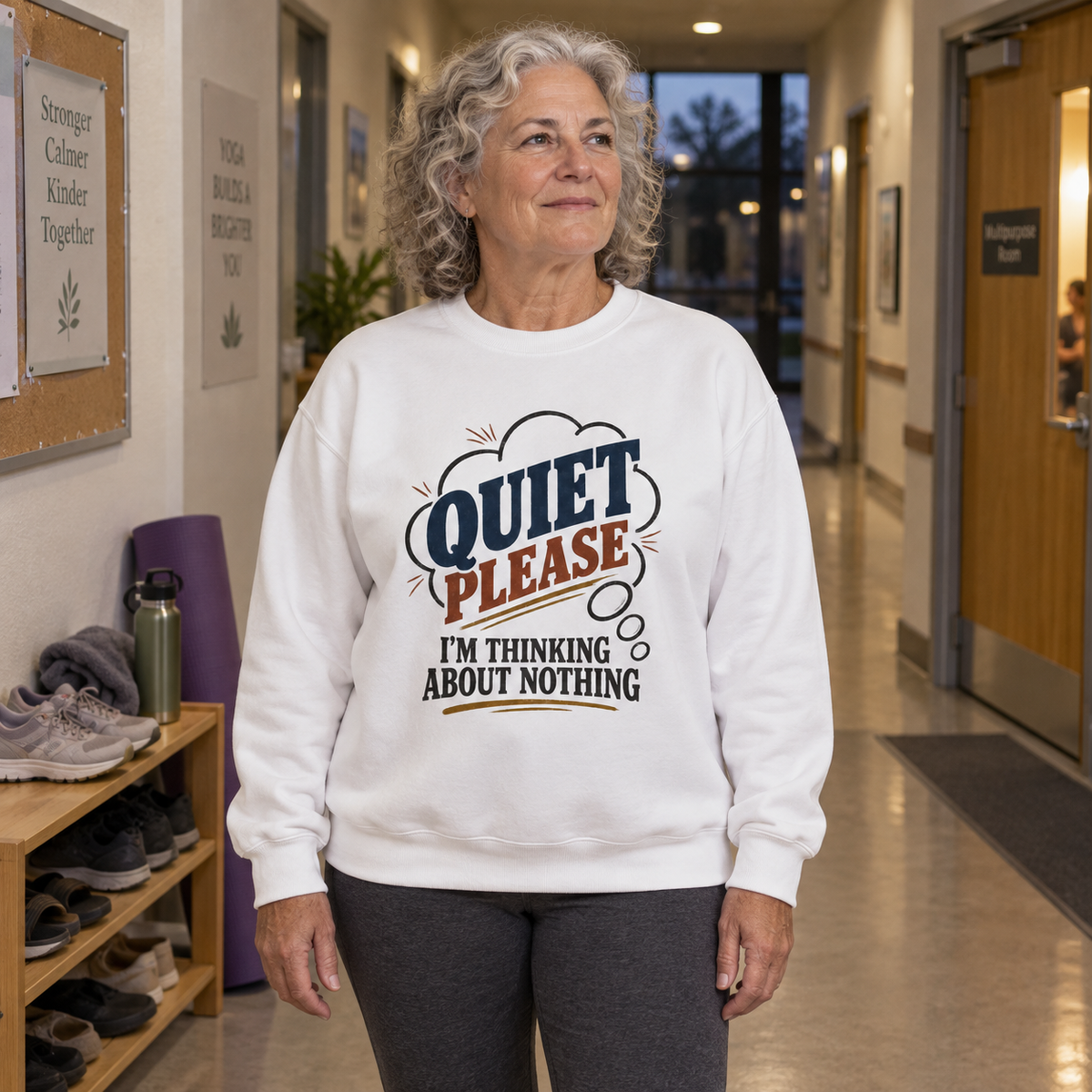"Quiet Please. I'm Thinking About Nothing" Vintage Sweatshirt