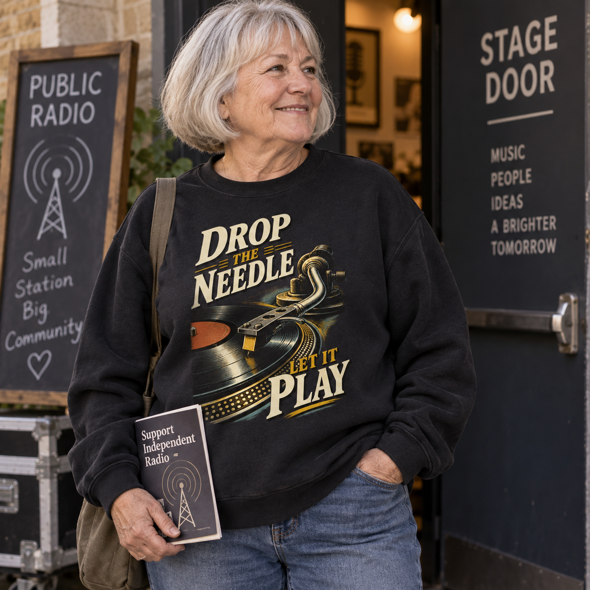 "Drop The Needle. Let It Play" Vintage Sweatshirt