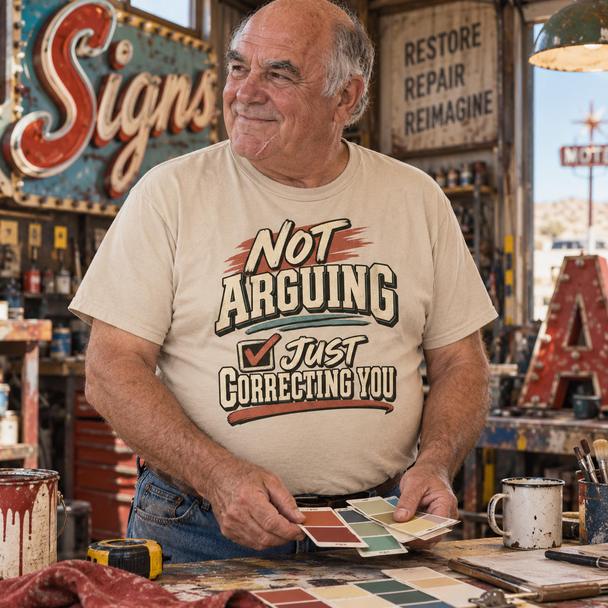 "Not Arguing. Just Correcting You" Vintage T-Shirt