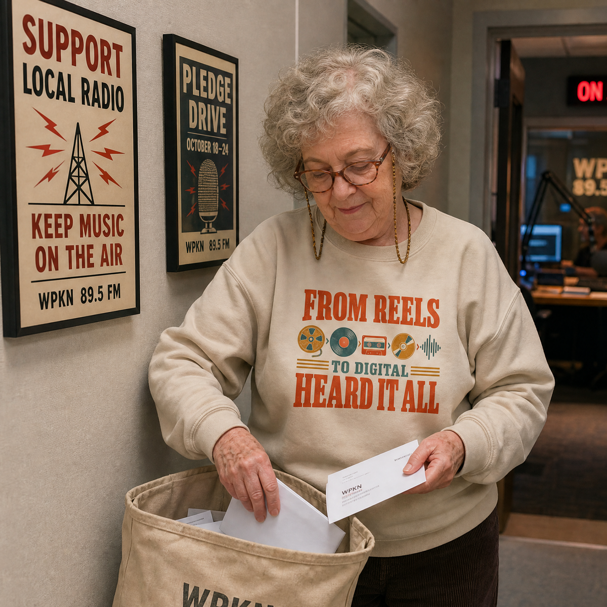 "From Reels To Digital. Heard It All" Vintage Sweatshirt