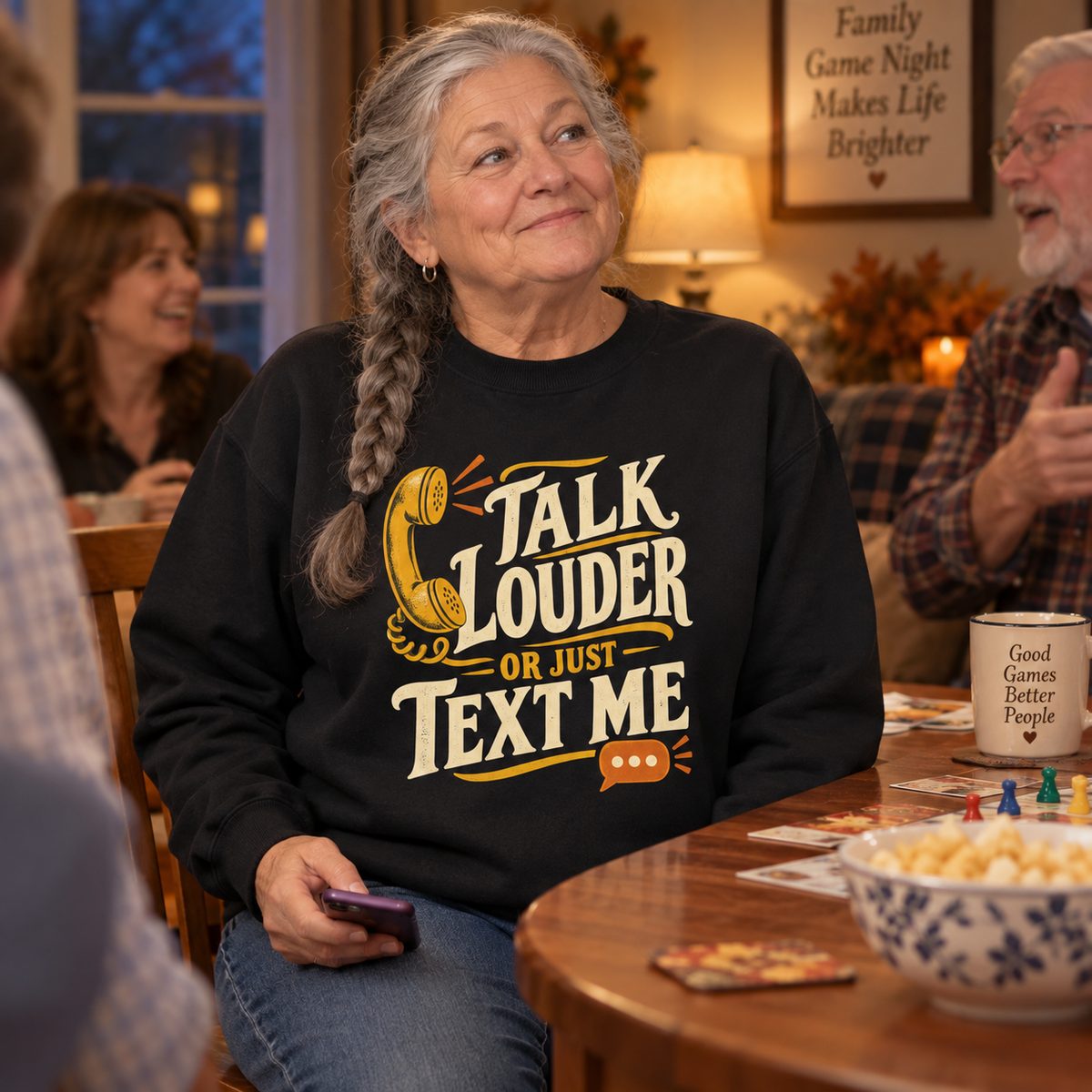 "Talk Louder Or Just Text Me" Vintage Sweatshirt