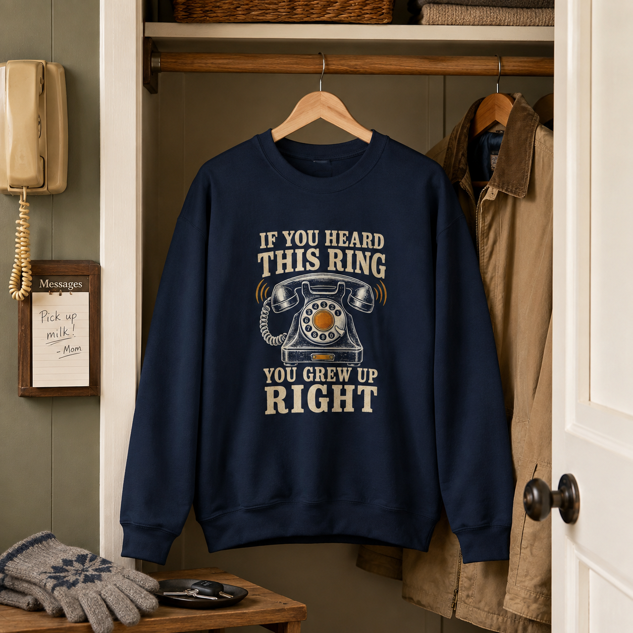 "If You Heard This Ring, You Grew Up Right" Vintage Sweatshirt