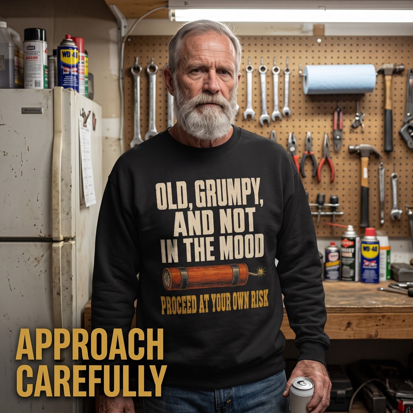 "Old, Grumpy and Not in the Mood" Vintage Sweatshirt