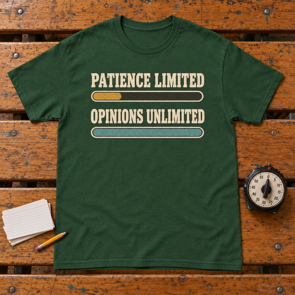 "Patience Limited. Opinions Unlimited" Vintage T-Shirt