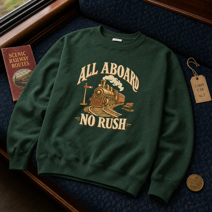 "All Aboard. No Rush" Vintage Sweatshirt