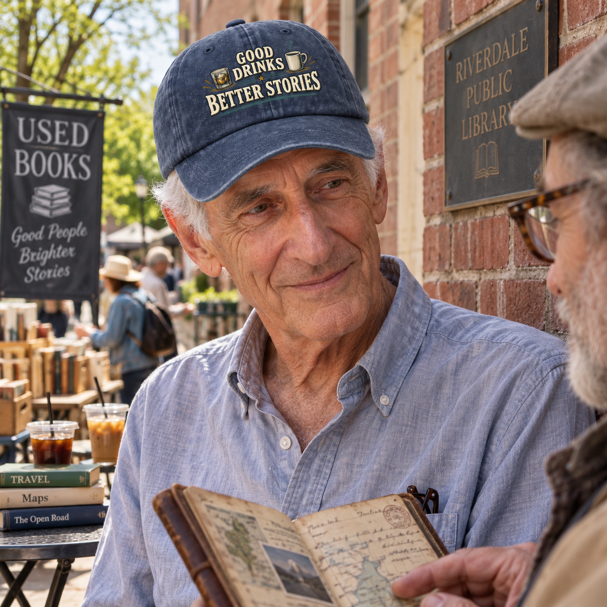 "Good Drinks. Better Stories" Vintage Washed Cap