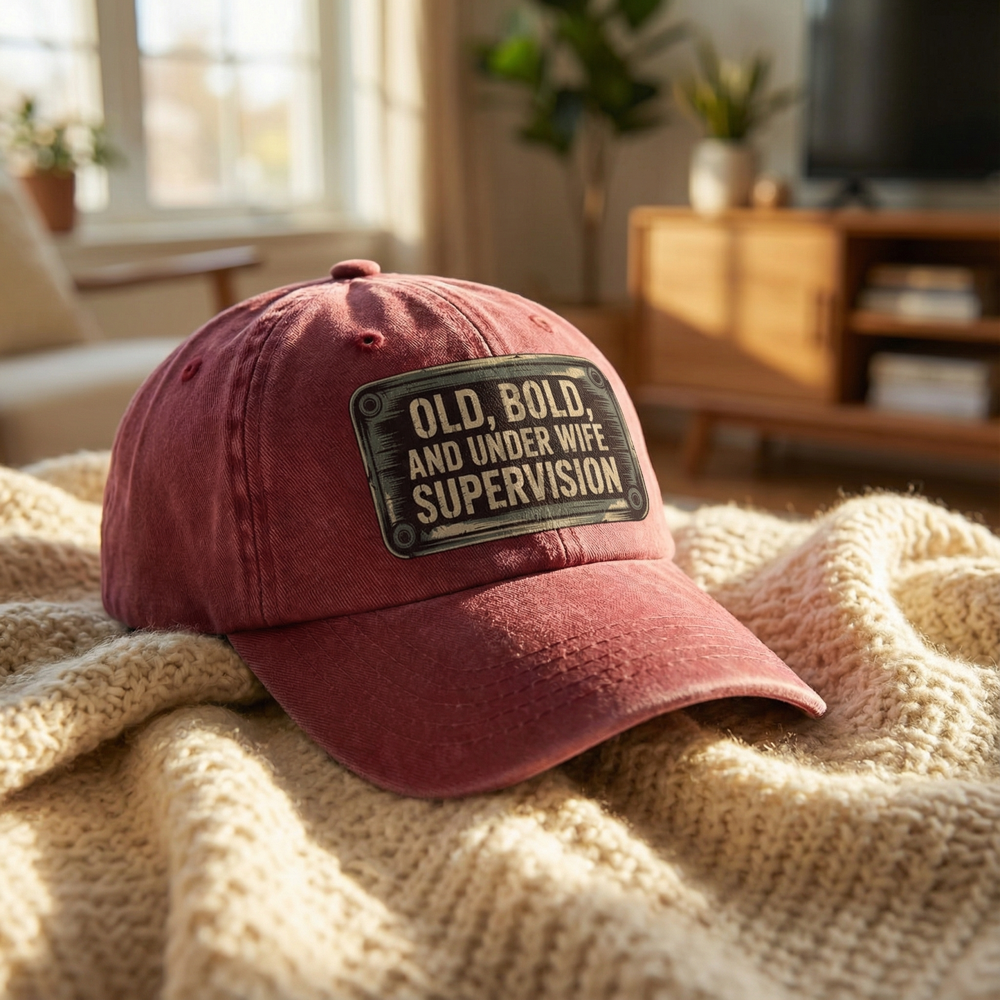 “Old, Bold, and Under Wife Supervision” Garage Grumble Plate Classic Cap