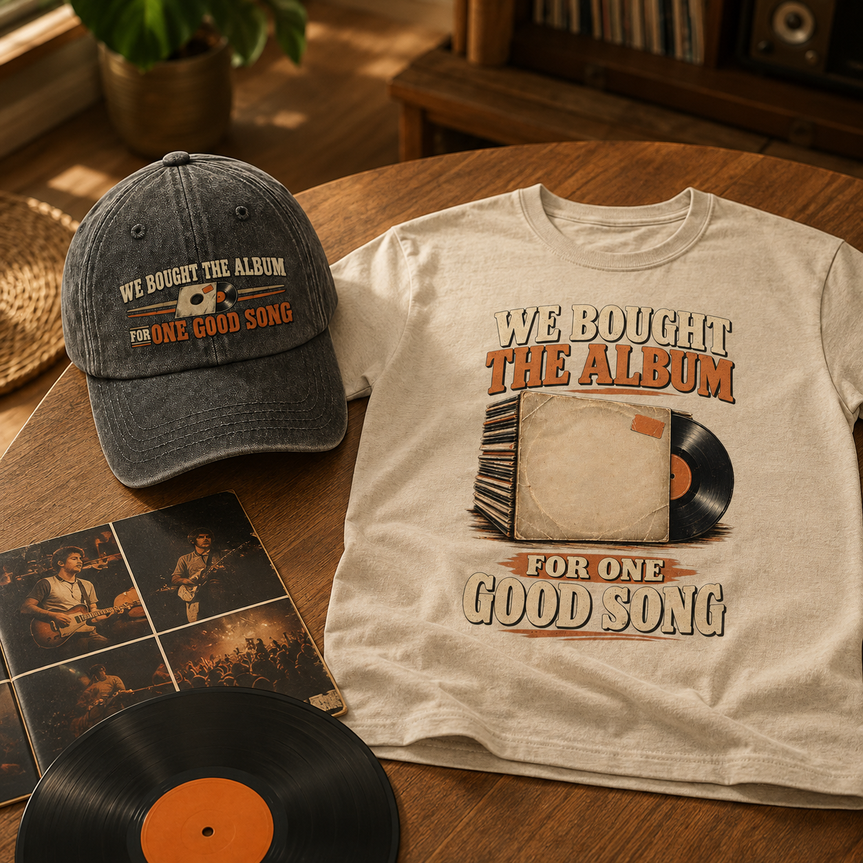 "We Bought The Album For One Good Song" Vintage Washed Cap