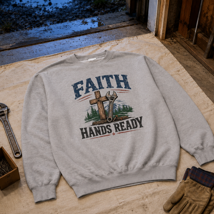"Faith Hands Ready" Vintage Sweatshirt