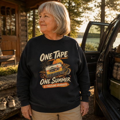 "One Tape One Summer A Thousand Memories" Vintage Sweatshirt