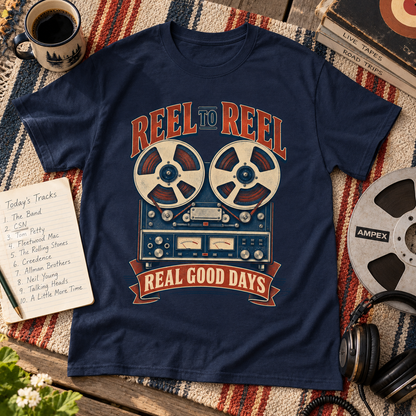 "Reel To Reel. Real Good Days" Vintage T-Shirt