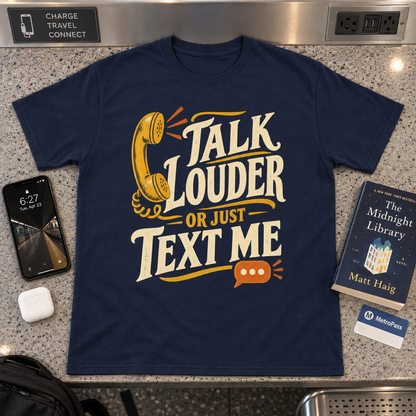 "Talk Louder Or Just Text Me" Vintage T-Shirt