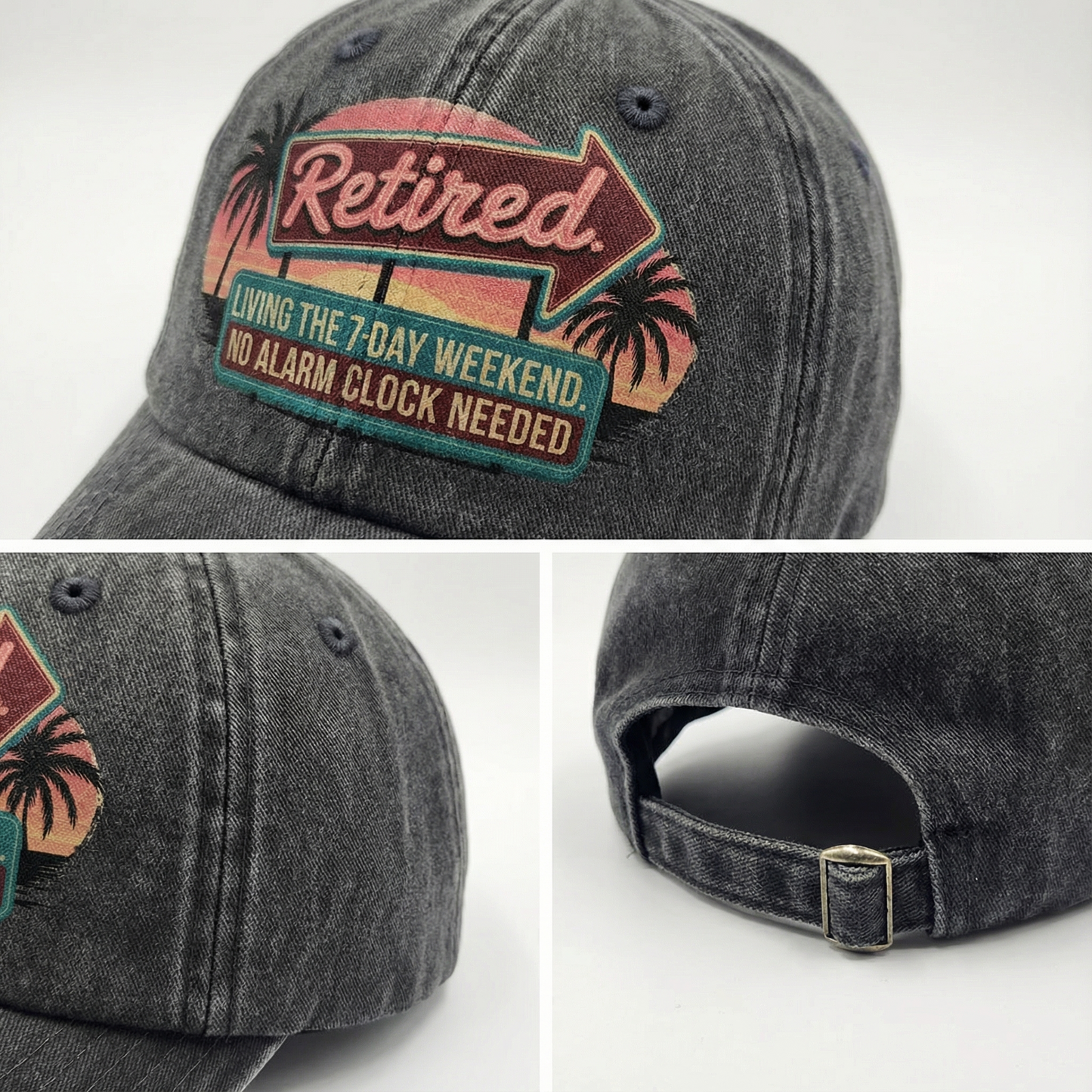 The "No Alarm Clock" Retro Neon Vibe Cap