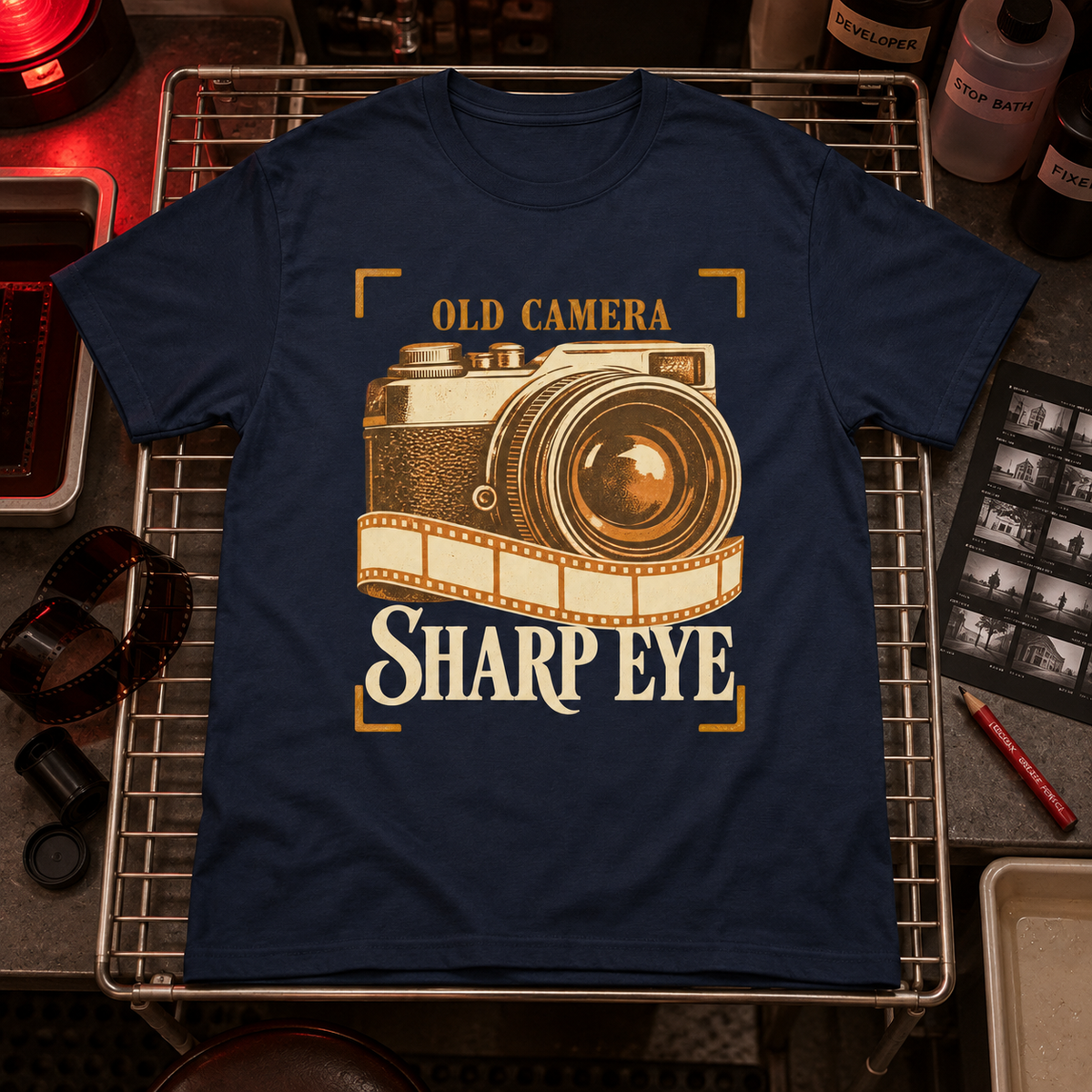 "Old Camera. Sharp Eye" Vintage T-Shirt