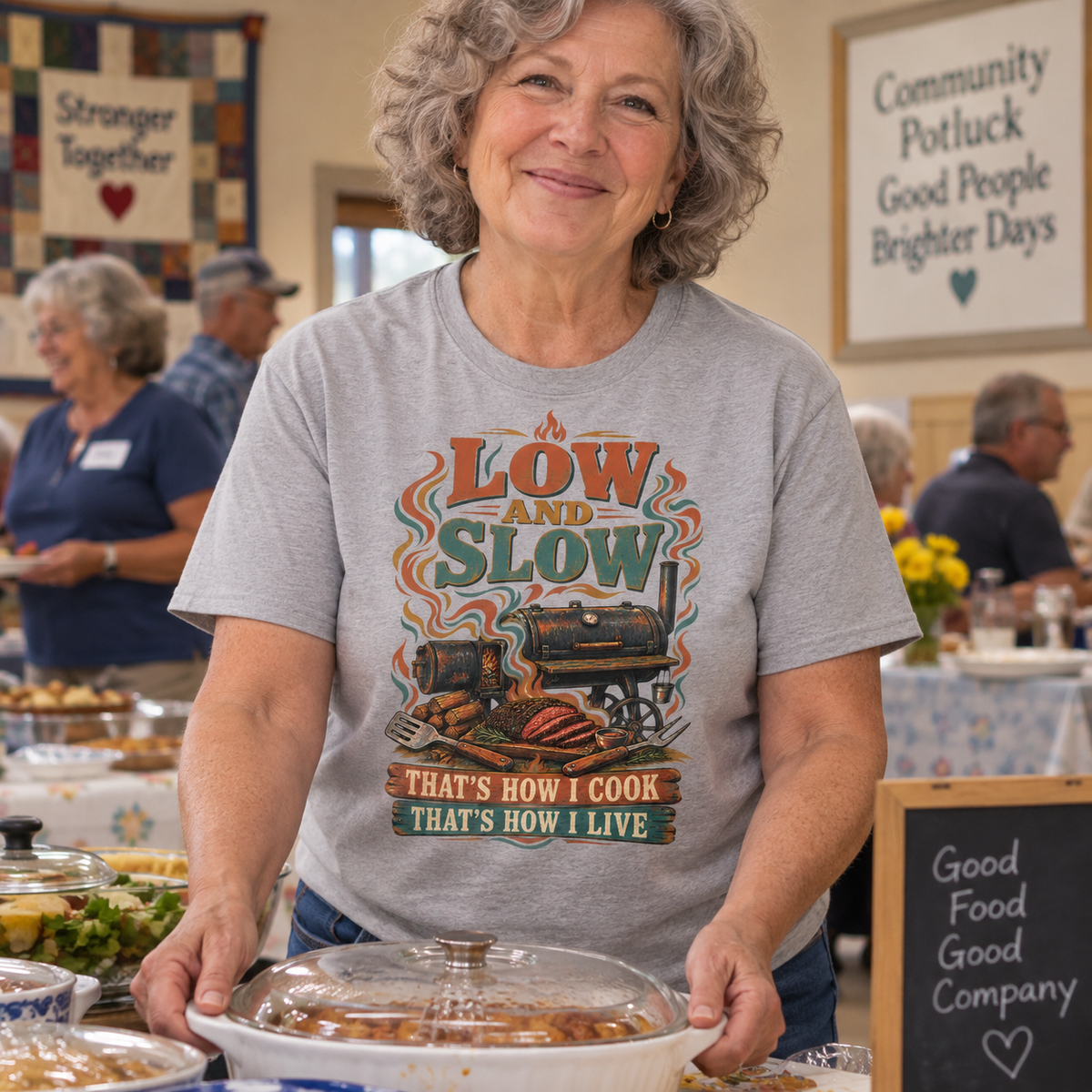 "Low And Slow. That’s How I Cook. That’s How I Live" Vintage T-Shirt