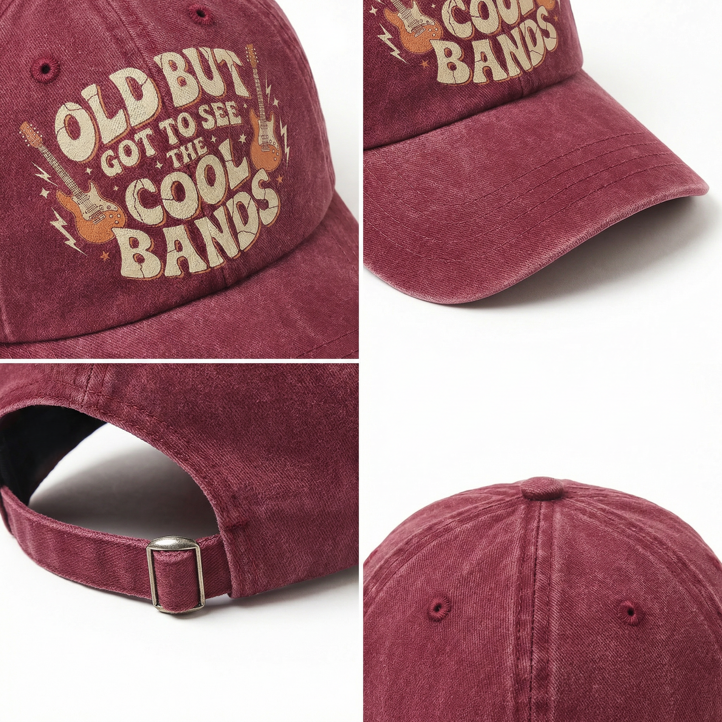 "Old But Got to See the Cool Bands" Vintage Guitar Cap