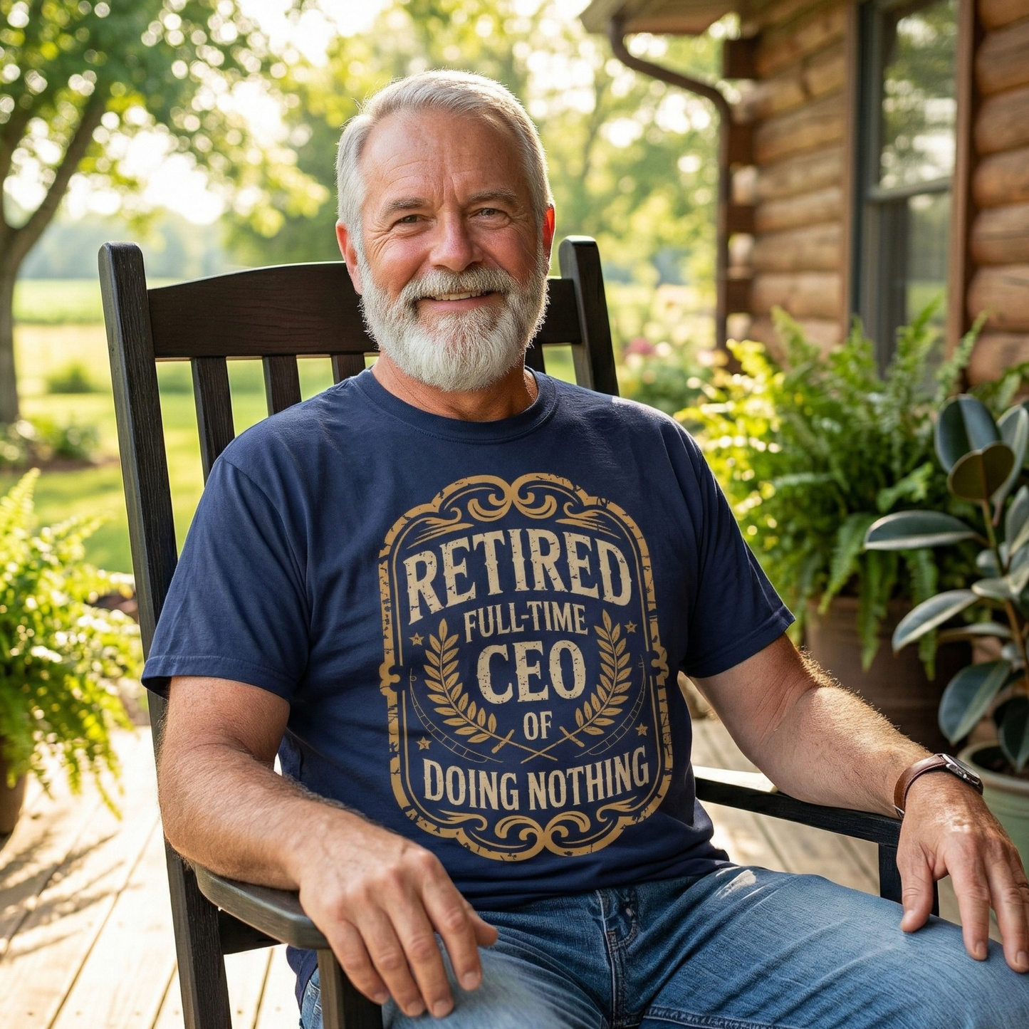 "Retired. Full-time CEO of Doing Nothing" Vintage T-Shirt