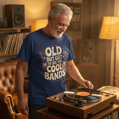 "Old But Got to See the Cool Bands" Vintage T-Shirt