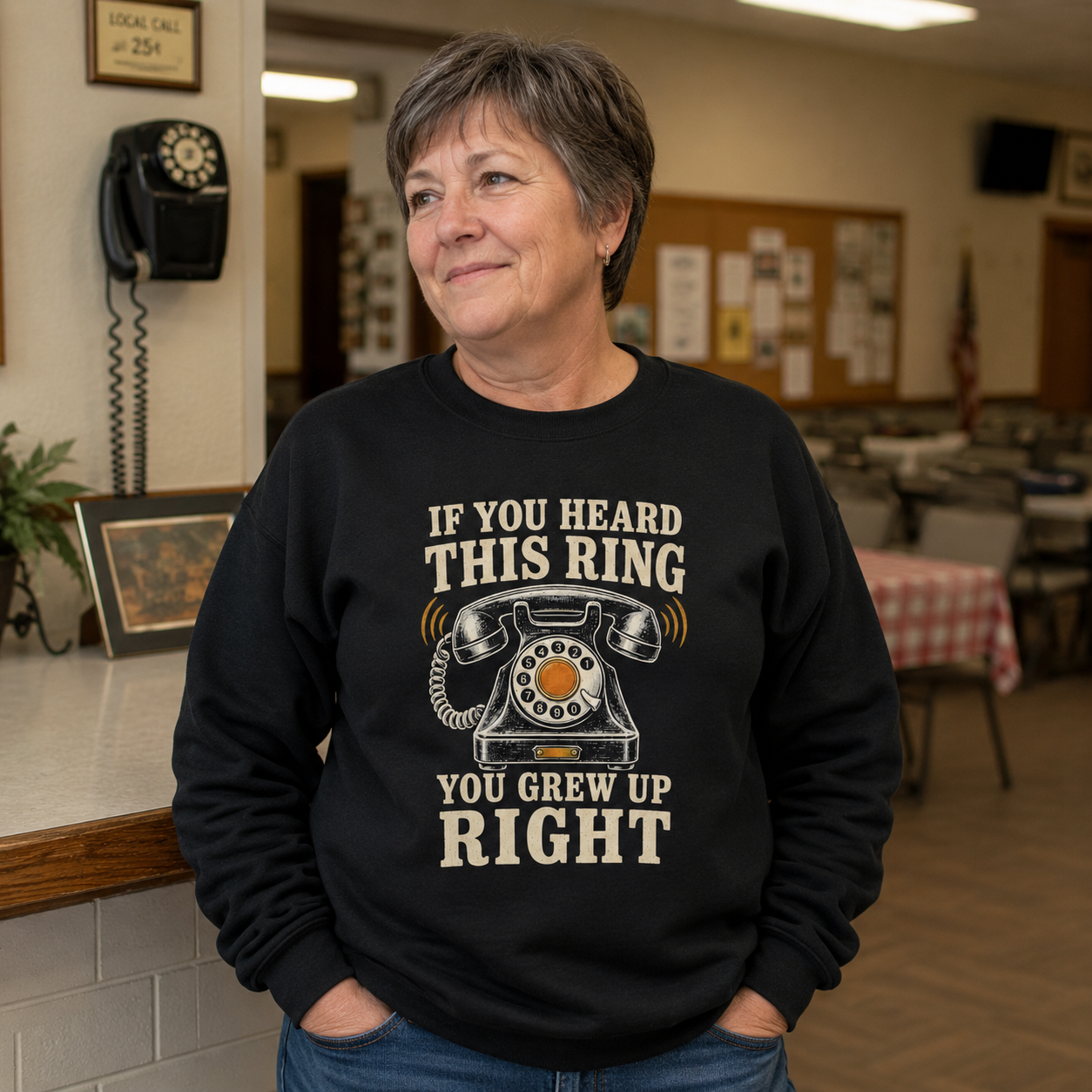 "If You Heard This Ring, You Grew Up Right" Vintage Sweatshirt