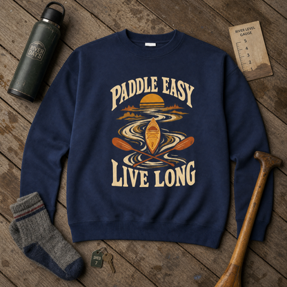 "Paddle Easy. Live Long" Vintage Sweatshirt