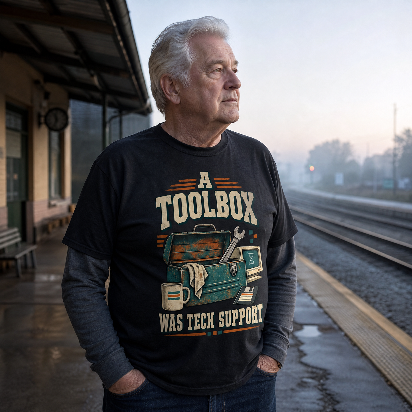 "A Toolbox Was Tech Support" Vintage T-Shirt