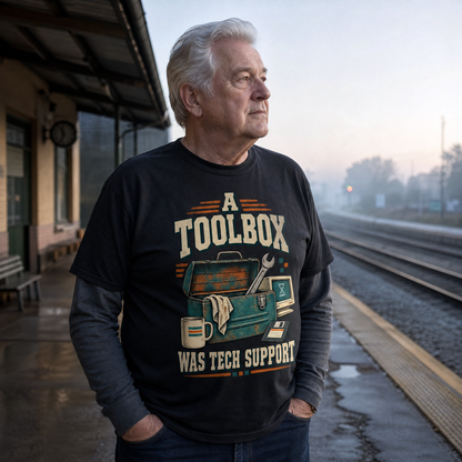 "A Toolbox Was Tech Support" Vintage T-Shirt