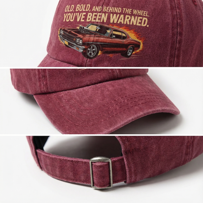 The "Road Hazard" Cap - Old, Bold & Behind The Wheel